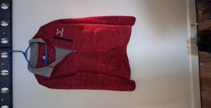 Red Full-Zip Jacket with Logo